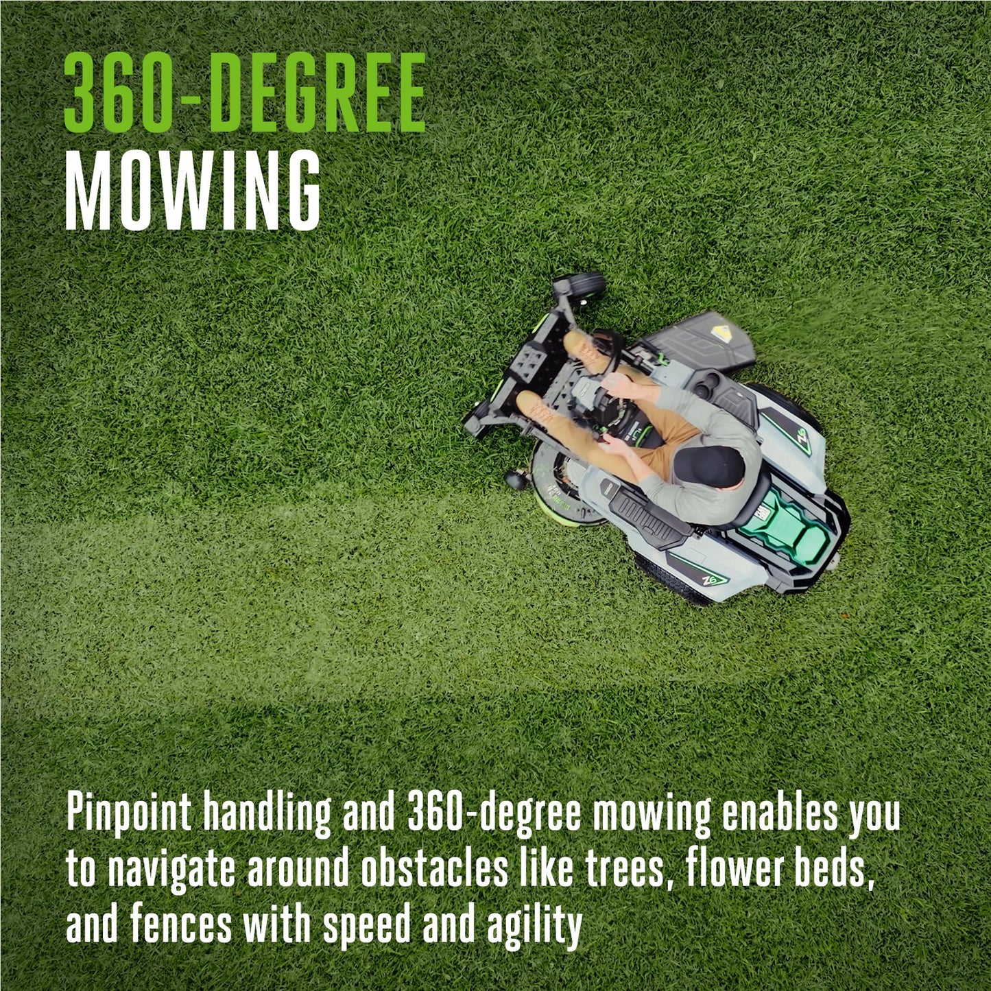 EGO POWER+ Z6 Zero Turn Riding Lawn Mower, 42" Deck, Includes (6) 56V 6.0Ah Batteries and 880W Charger - ZT4214L