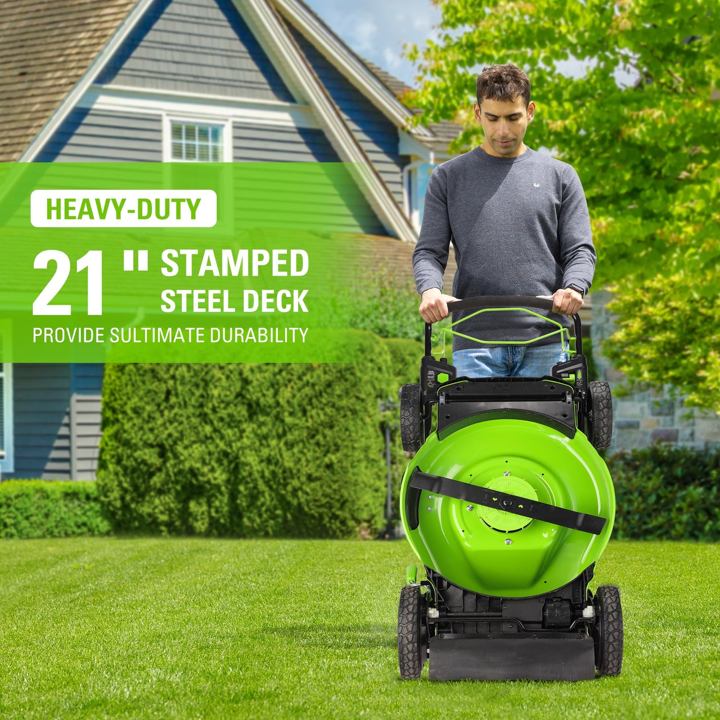 Greenworks 80V 42" CROSSOVERZ Zero Turn Lawn Mower, (4) 5.0Ah Batteries and (600W) Plug in Charger