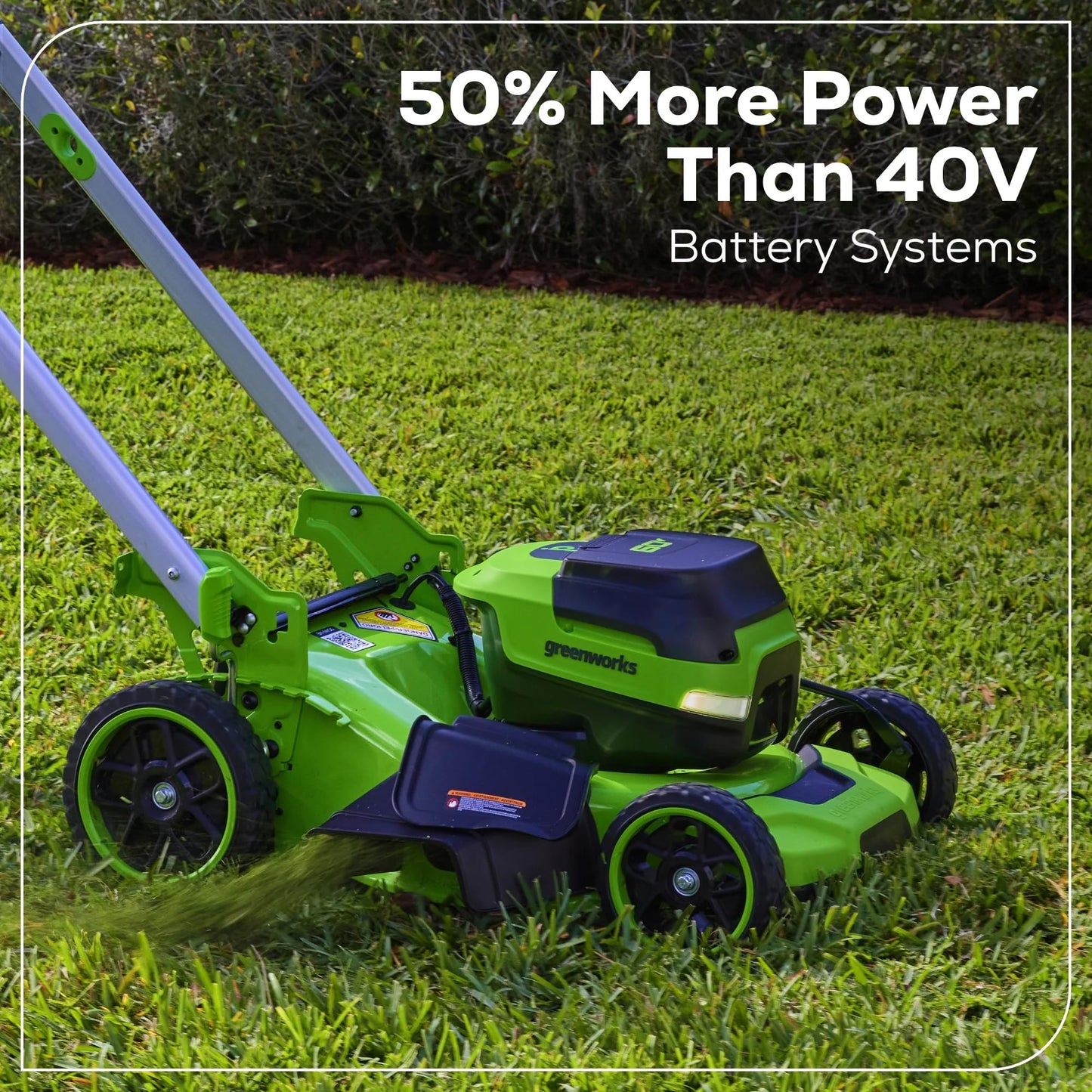 Greenworks 60V 21" Self-Propelled Cordless Lawn Mower, Brushless Motor, LED Lights, Includes 2X 4.0Ah Batteries & Rapid Dual-Port Charger(75+ Tool Compatibility, 45Min Runtime)