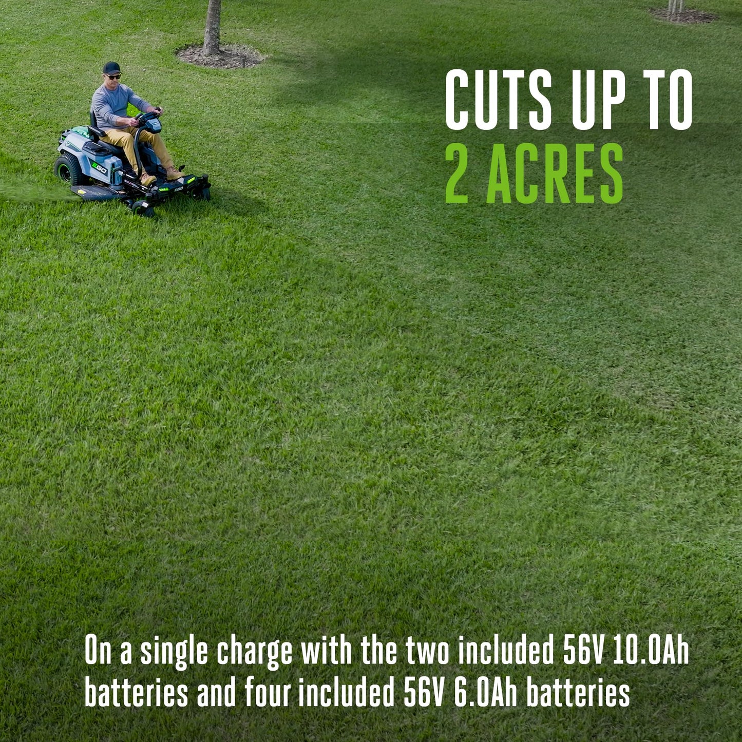 EGO POWER+ Z6 Zero Turn Riding Lawn Mower, 42" Deck, Includes (6) 56V 6.0Ah Batteries and 880W Charger - ZT4214L