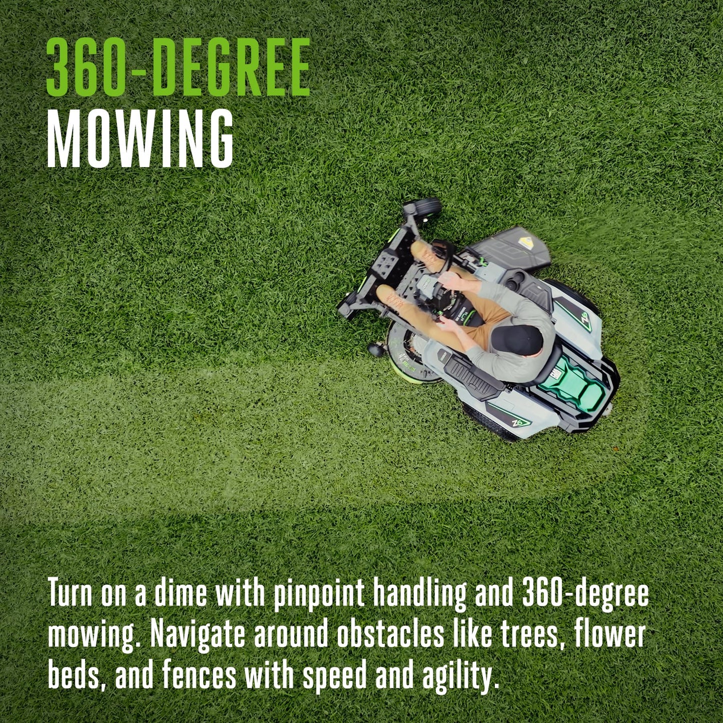 EGO POWER+ Z6 Zero Turn Riding Lawn Mower, 42" Deck, Includes (6) 56V 6.0Ah Batteries and 880W Charger - ZT4214L